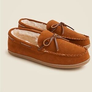 J. Crew Men's Suede Sherpa Lined Slippers - NWT size 12